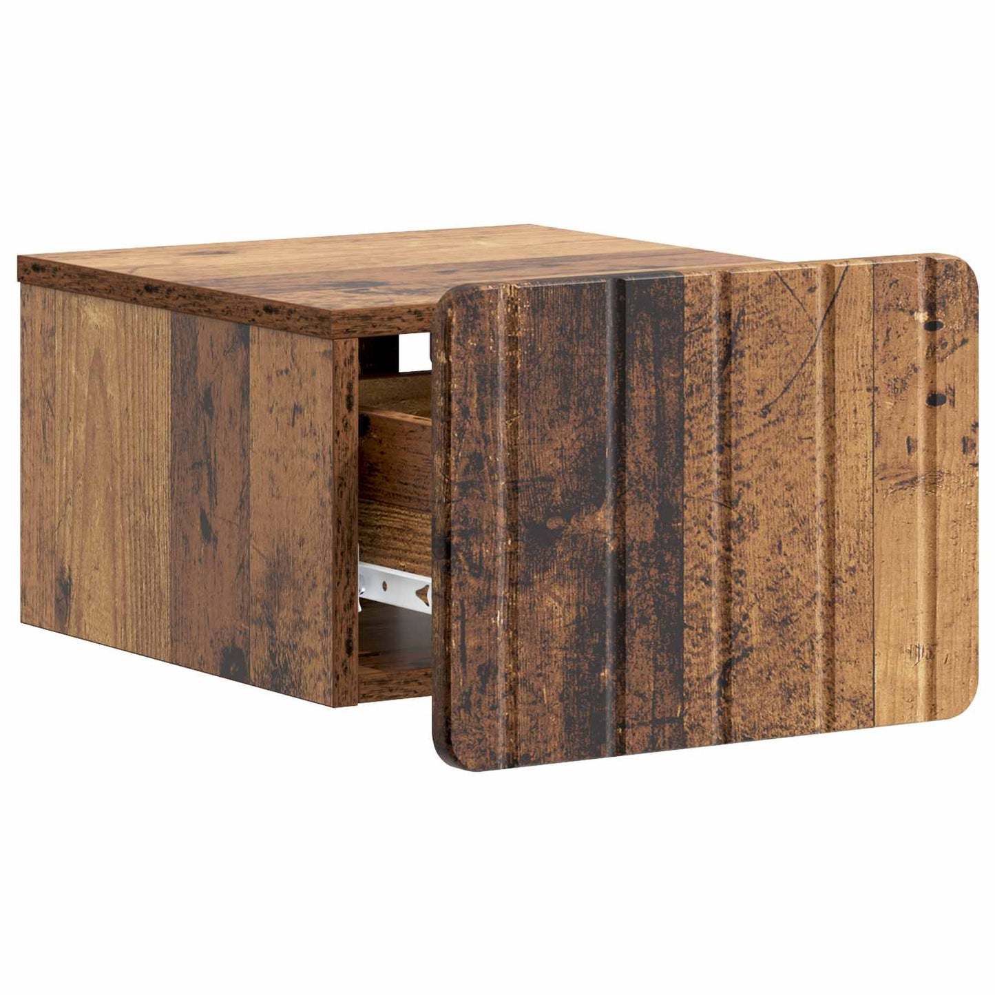 Vegghengt Nattbord 2 pcs Gammelt tre 33 x 34,5 x 24 cm