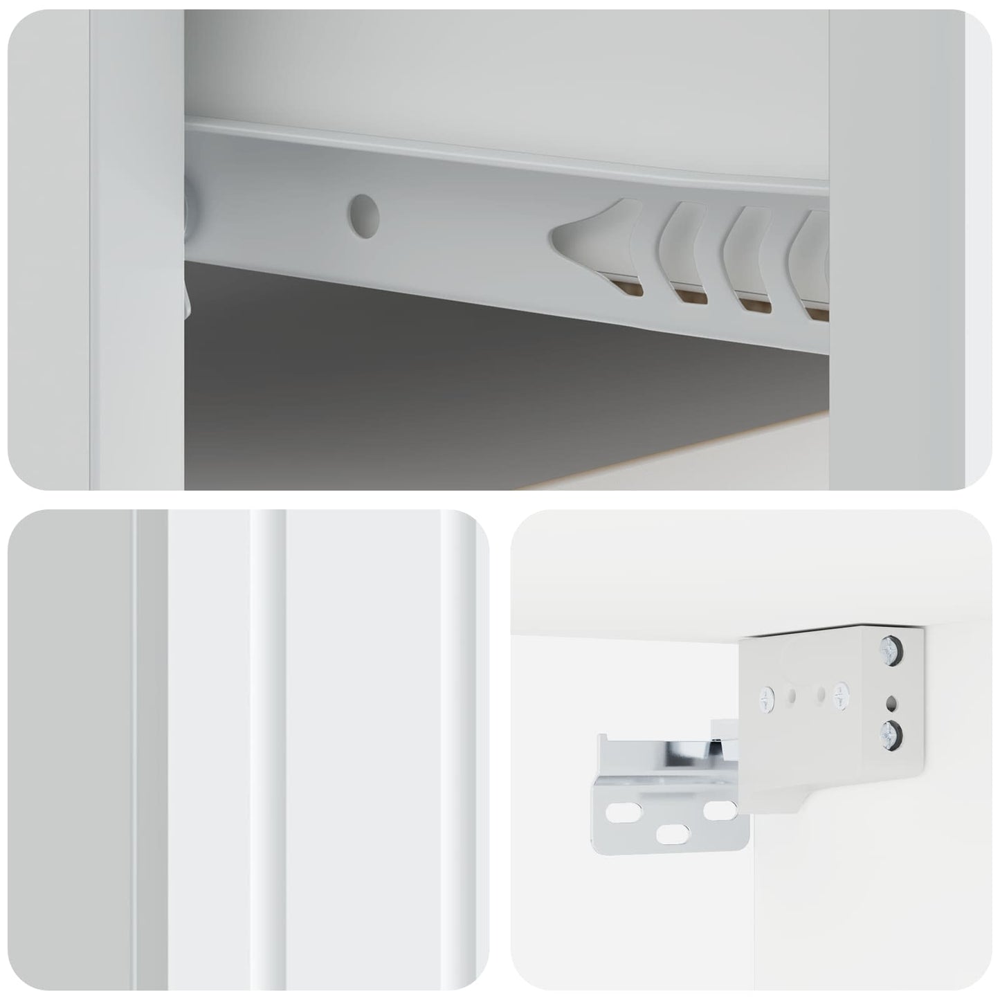 Vegghengt Nattbord 2 pcs Hvit 49 x 34,5 x 24 cm Konstruert tre