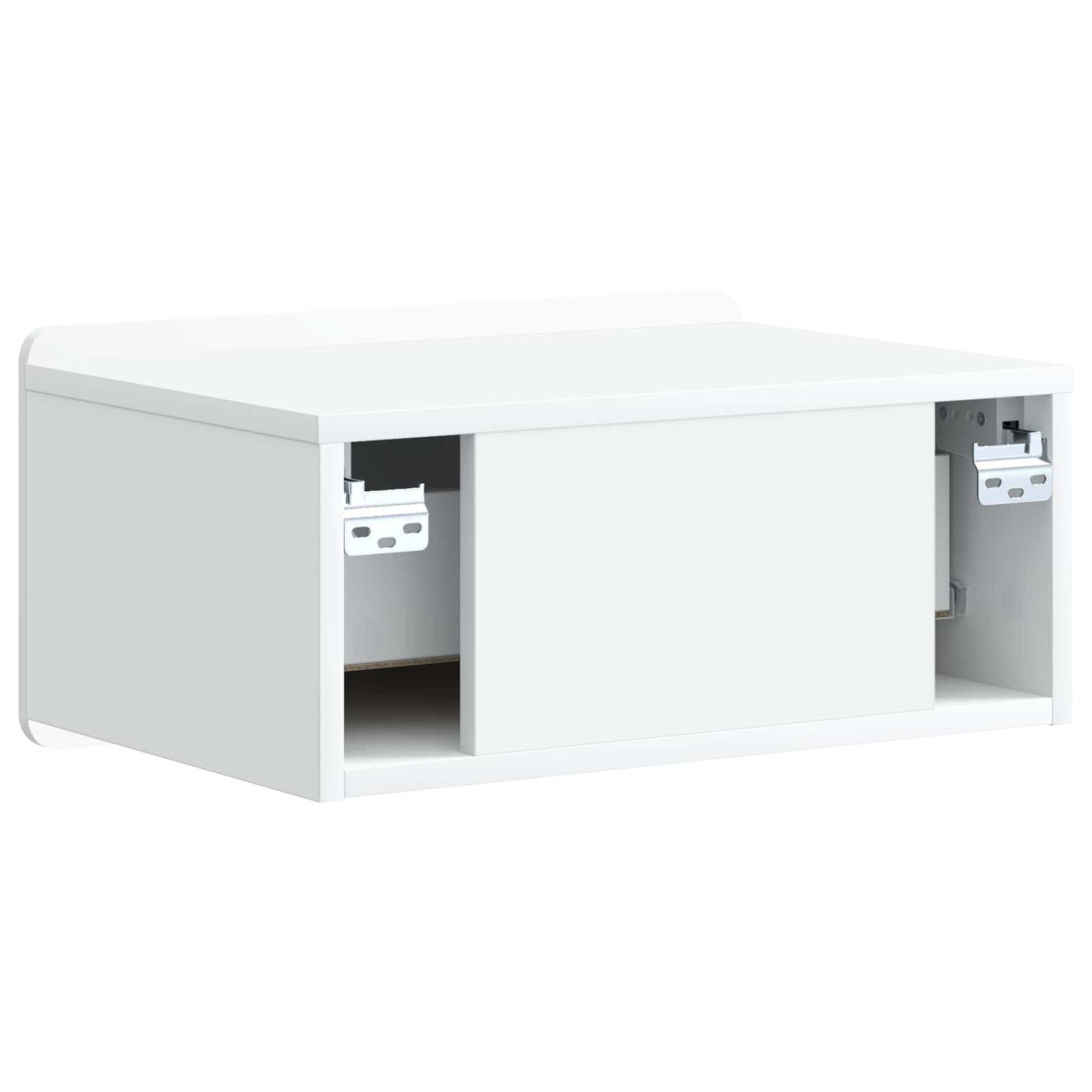 Vegghengt Nattbord 2 pcs Hvit 49 x 34,5 x 24 cm Konstruert tre