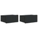 Vegghengt Nattbord 2 pcs Svart 49 x 34,5 x 24 cm Konstruert tre