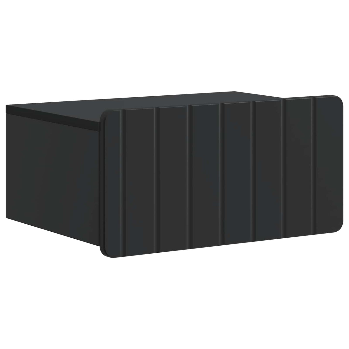Vegghengt Nattbord 2 pcs Svart 49 x 34,5 x 24 cm Konstruert tre