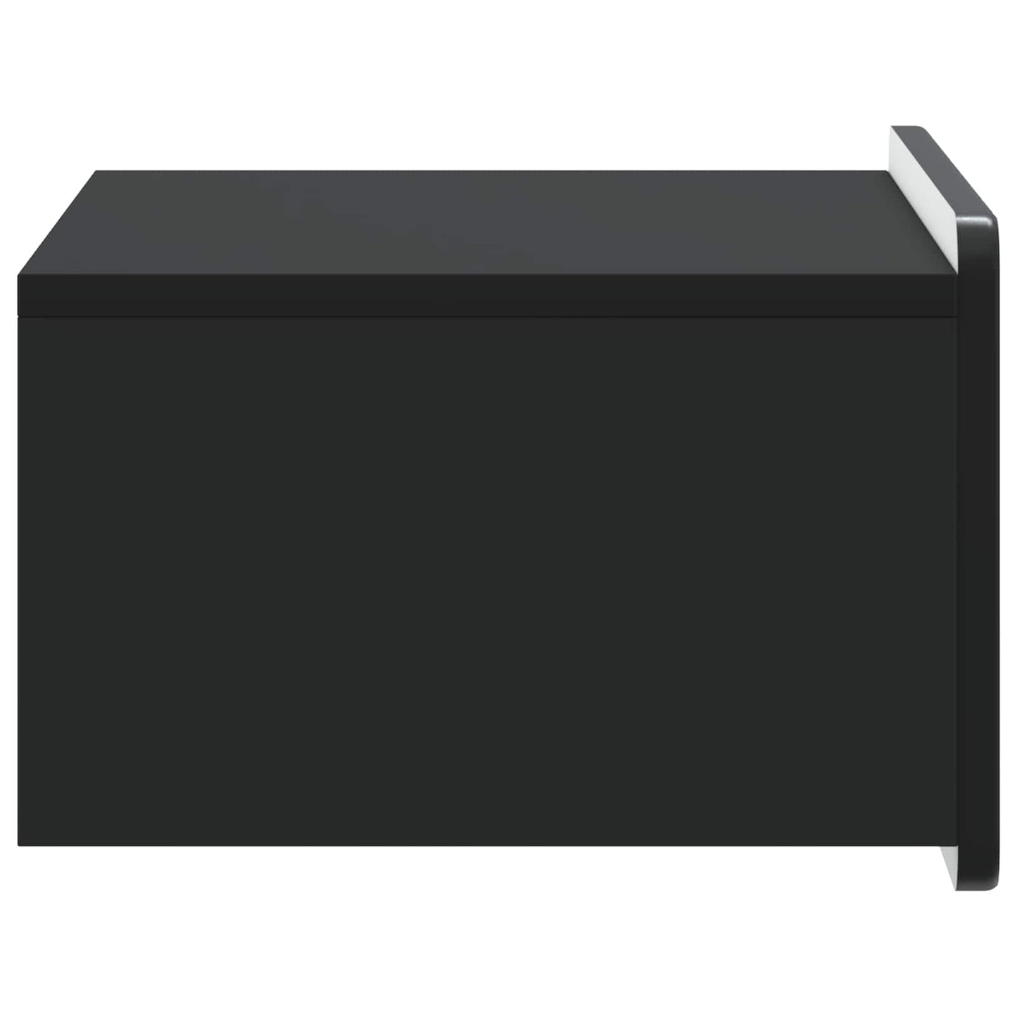 Vegghengt Nattbord 2 pcs Svart 49 x 34,5 x 24 cm Konstruert tre