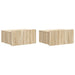 Vegghengt Nattbord med skuff 2 pcs Sonoma eik 49 x 34,5 x 24 cm