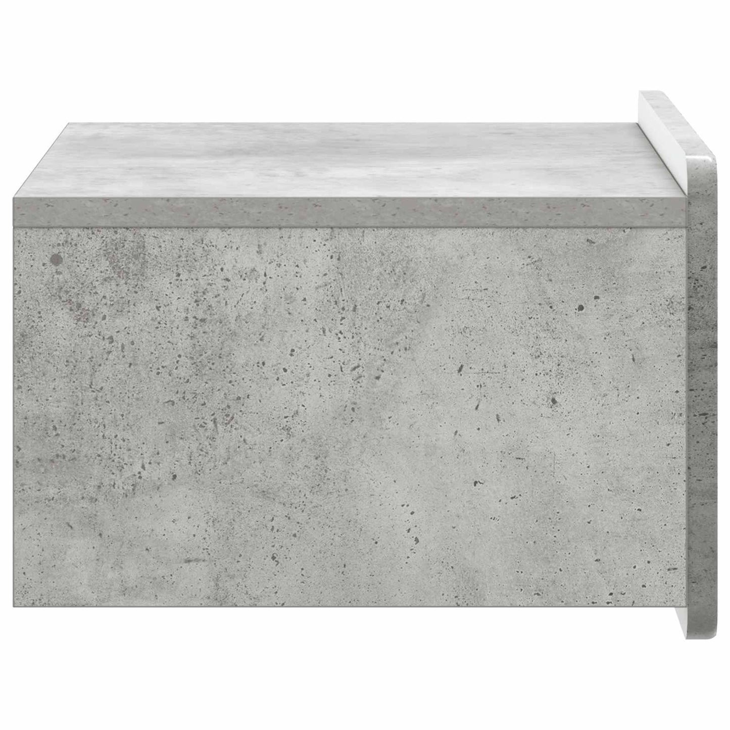 Vegghengt Nattbord Betonggrå 49 x 34,5 x 24 cm Konstruert tre