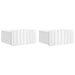 Vegghengt Nattbord 2 pcs Høgglans hvit 49 x 34,5 x 24 cm