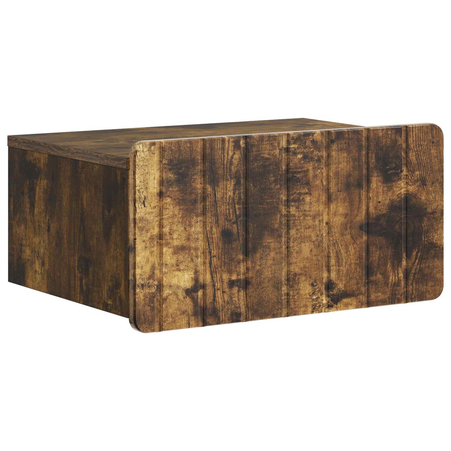 Vegghengt Nattbord Røkt Eik 49 x 34,5 x 24 cm Konstruert tre