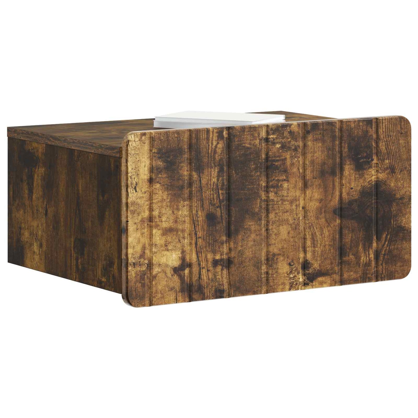 Vegghengt Nattbord Røkt Eik 49 x 34,5 x 24 cm Konstruert tre