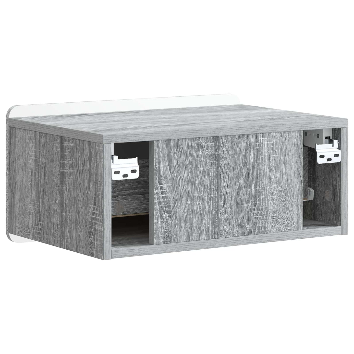 Vegghengt Nattbord Grå sonoma 49 x 34,5 x 24 cm Konstruert tre