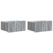 Vegghengt Nattbord med skuff 2 pcs Grå sonoma 49 x 34,5 x 24 cm