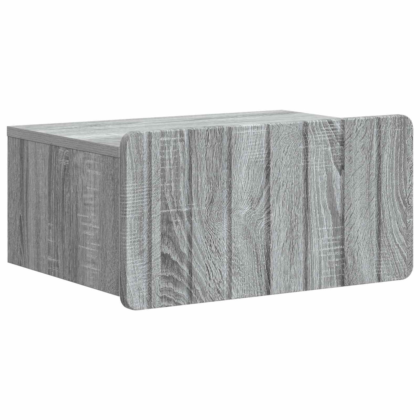 Vegghengt Nattbord med skuff 2 pcs Grå sonoma 49 x 34,5 x 24 cm