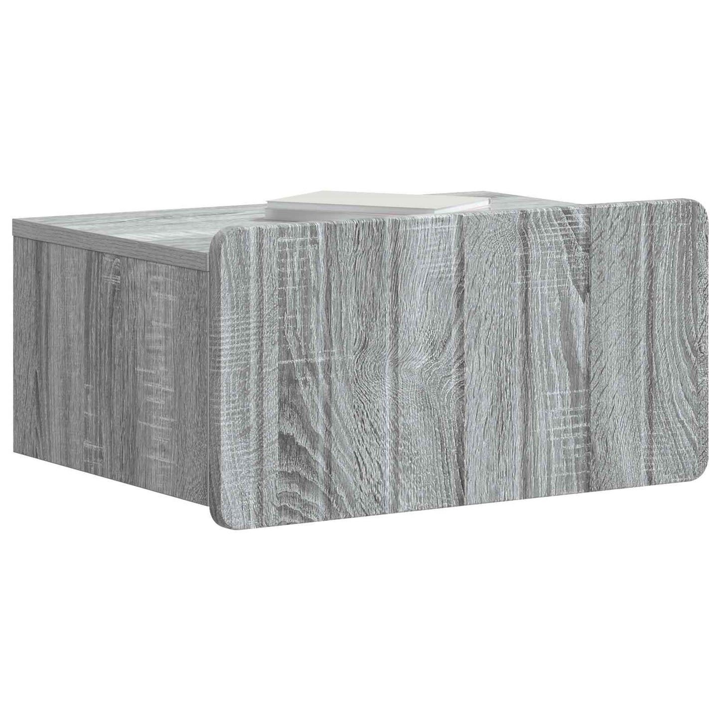 Vegghengt Nattbord med skuff 2 pcs Grå sonoma 49 x 34,5 x 24 cm