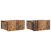 Vegghengt Nattbord 2 pcs Gammelt tre 49 x 34,5 x 24 cm