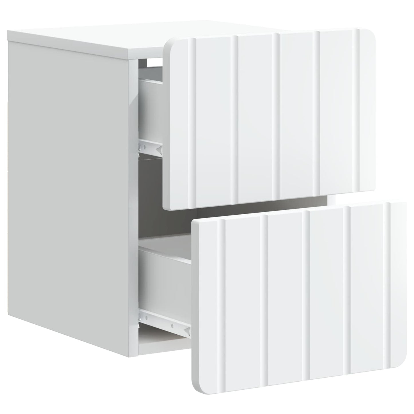 Vegghengt Nattbord Hvit 33 x 34,5 x 43 cm Konstruert tre