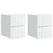 Vegghengt Nattbord 2 pcs Hvit 33 x 34,5 x 43 cm Konstruert tre