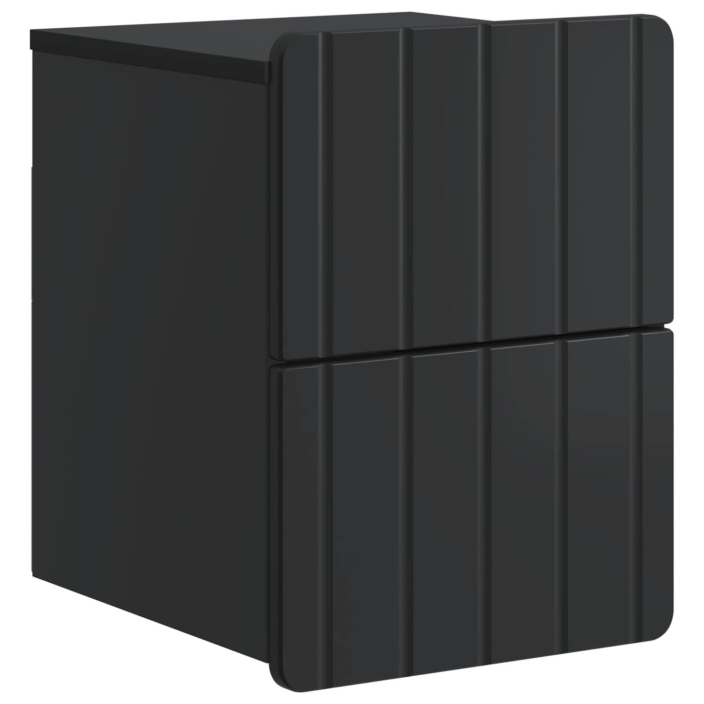 Vegghengt Nattbord Svart 33 x 34,5 x 43 cm Konstruert tre