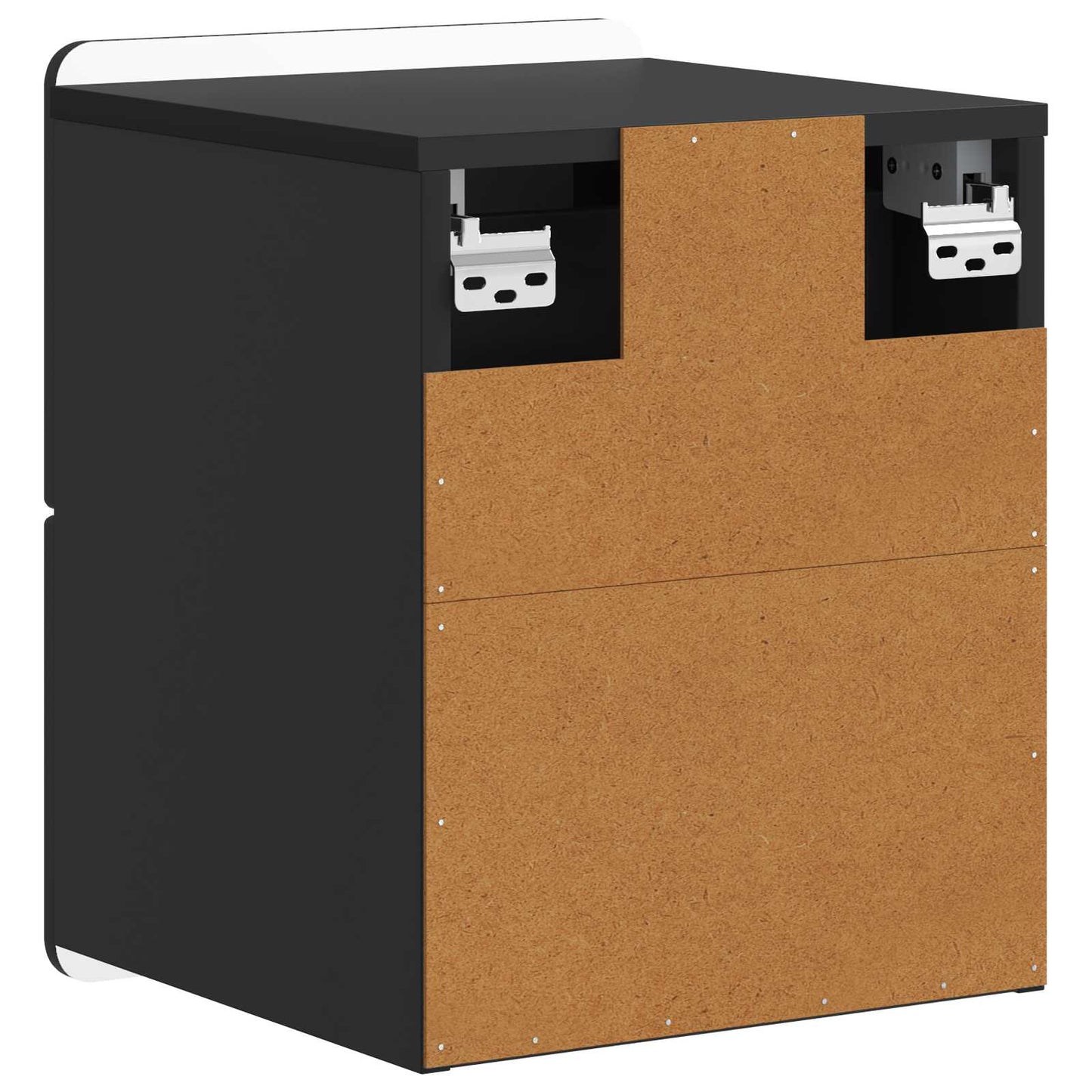 Vegghengt Nattbord Svart 33 x 34,5 x 43 cm Konstruert tre