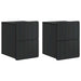 Vegghengt Nattbord 2 pcs Svart 33 x 34,5 x 43 cm Konstruert tre