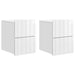 Vegghengt Nattbord 2 pcs Høgglans hvit 33 x 34,5 x 43 cm