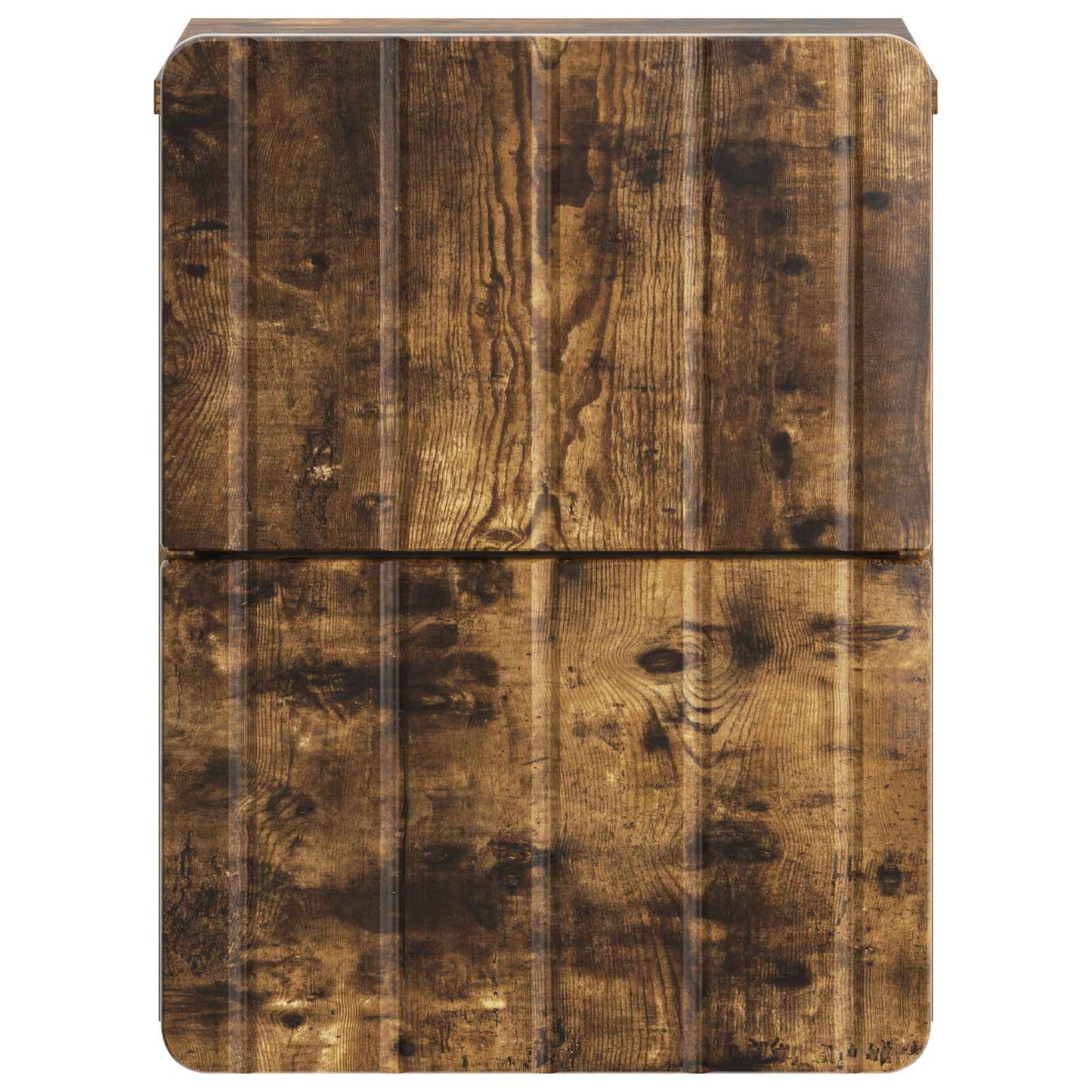 Vegghengt Nattbord Røkt Eik 33 x 34,5 x 43 cm Konstruert tre