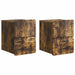 Vegghengt Nattbord med skuff 2 pcs Røkt Eik 33 x 34,5 x 43 cm