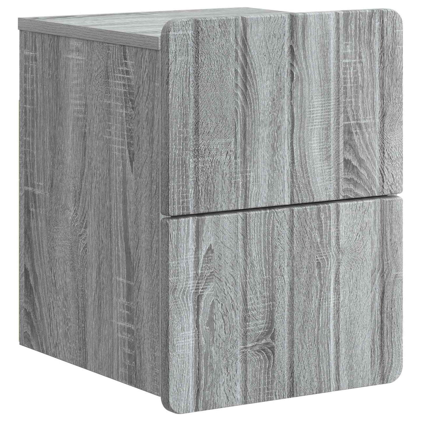 Vegghengt Nattbord med skuff 2 pcs Grå sonoma 33 x 34,5 x 43 cm