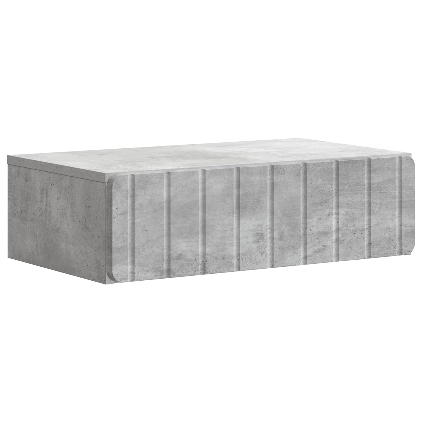 Vegghengt Sidebord Betonggrå 59 x 34,5 x 17 cm Konstruert tre