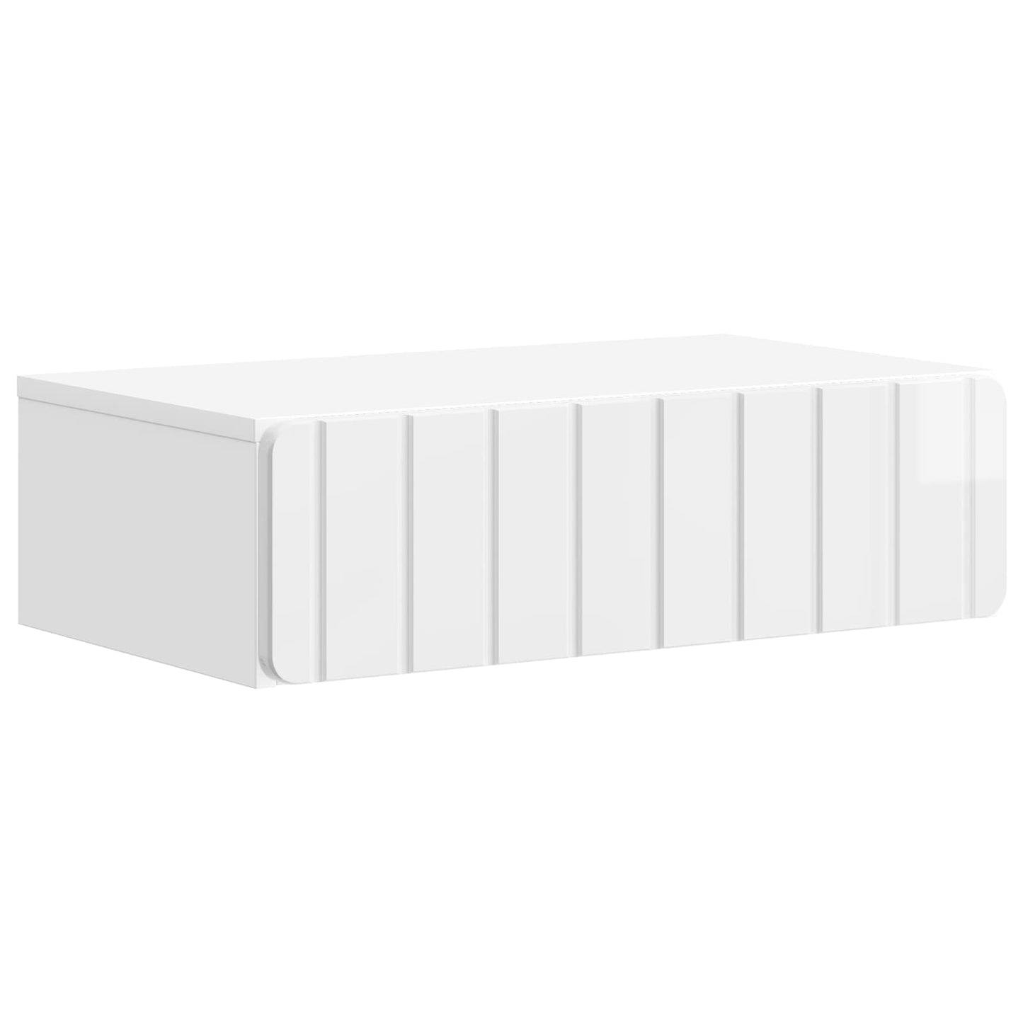 Vegghengt Sidebord Høgglans hvit 59 x 34,5 x 17 cm
