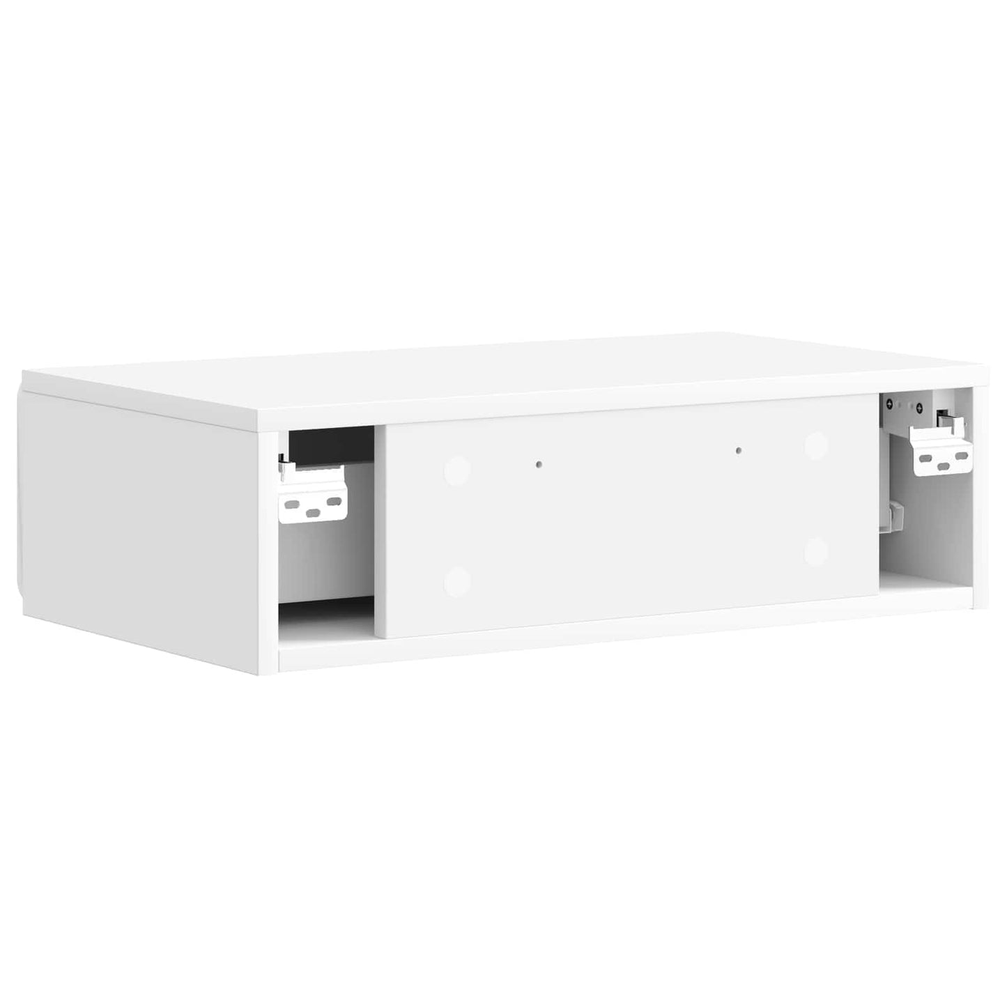 Vegghengt Sidebord Høgglans hvit 59 x 34,5 x 17 cm