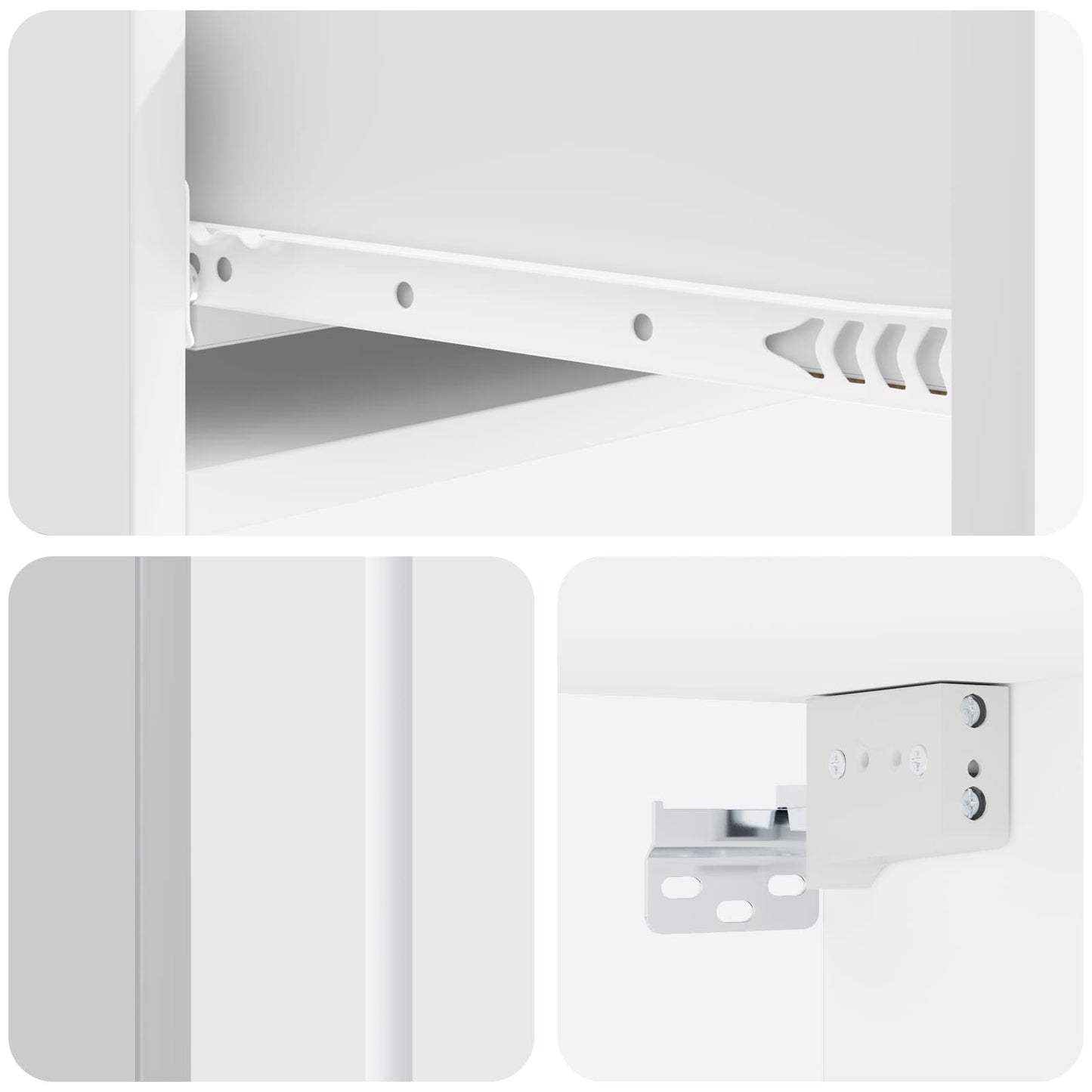 Vegghengt Sidebord Hvit 87,5 x 34,5 x 17 cm Konstruert tre