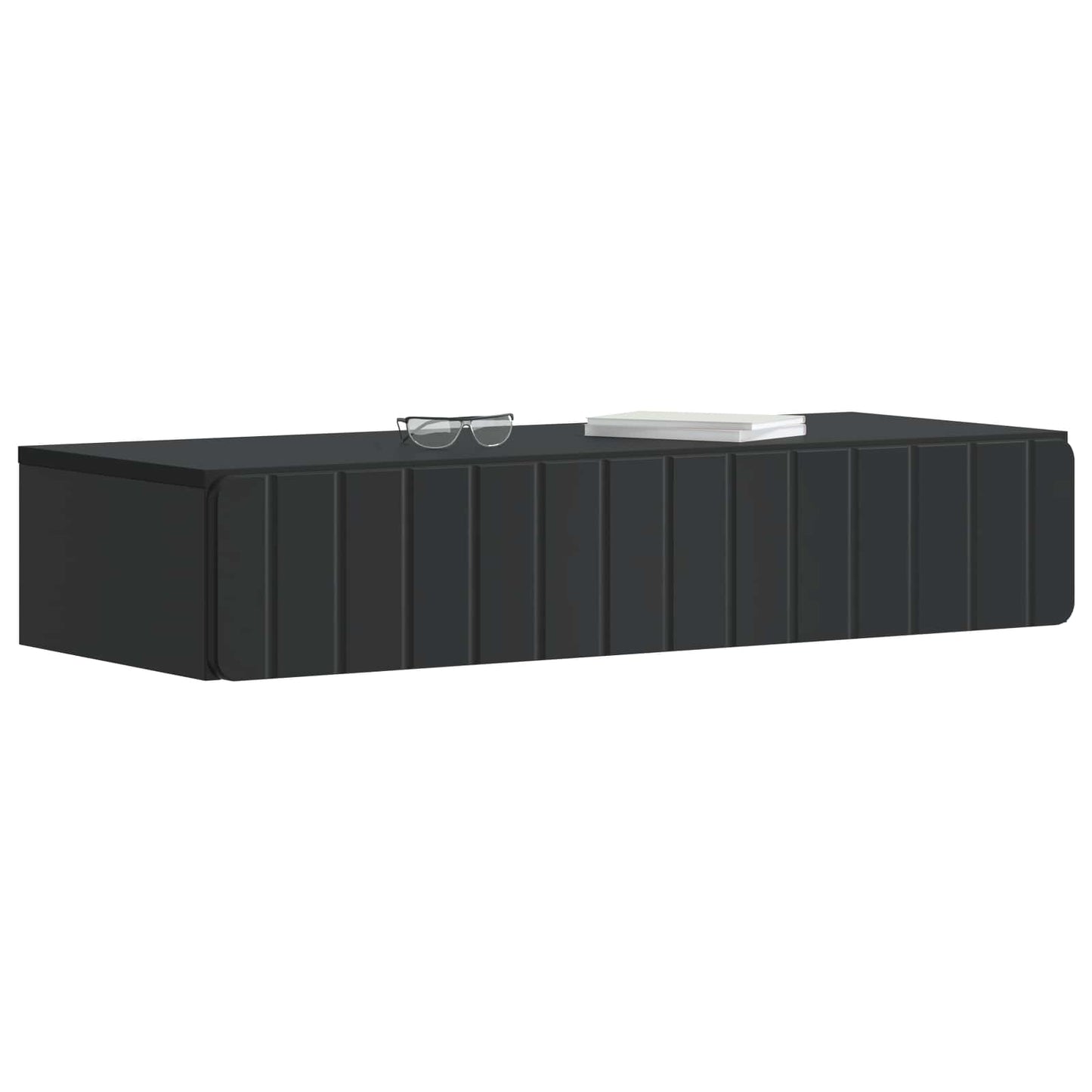 Vegghengt Sidebord Svart 87,5 x 34,5 x 17 cm Konstruert tre
