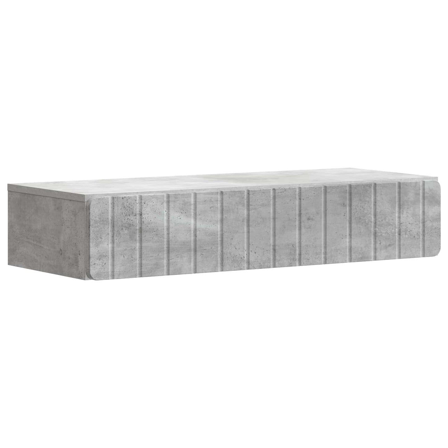 Vegghengt Sidebord Betonggrå 87,5 x 34,5 x 17 cm Konstruert tre
