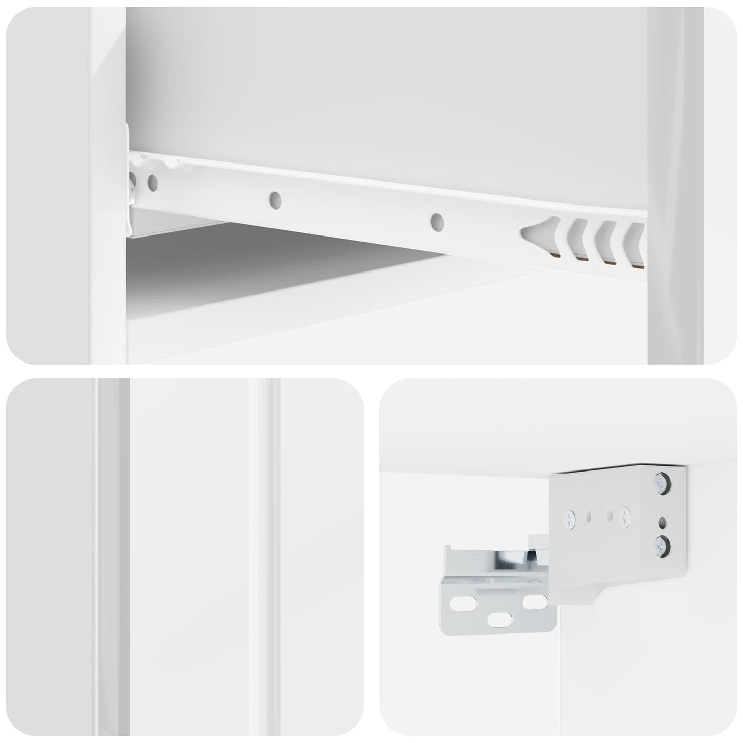 Vegghengt Sidebord Høgglans hvit 87,5 x 34,5 x 17 cm