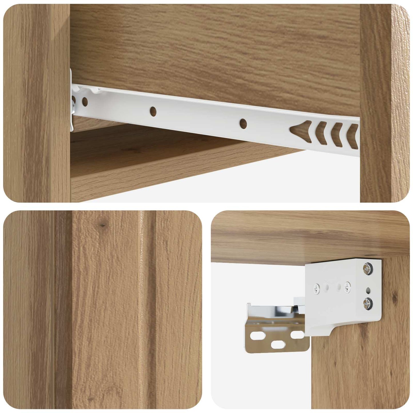 Vegghengt Sidebord 87,5 x 34,5 x 17 cm Konstruert tre