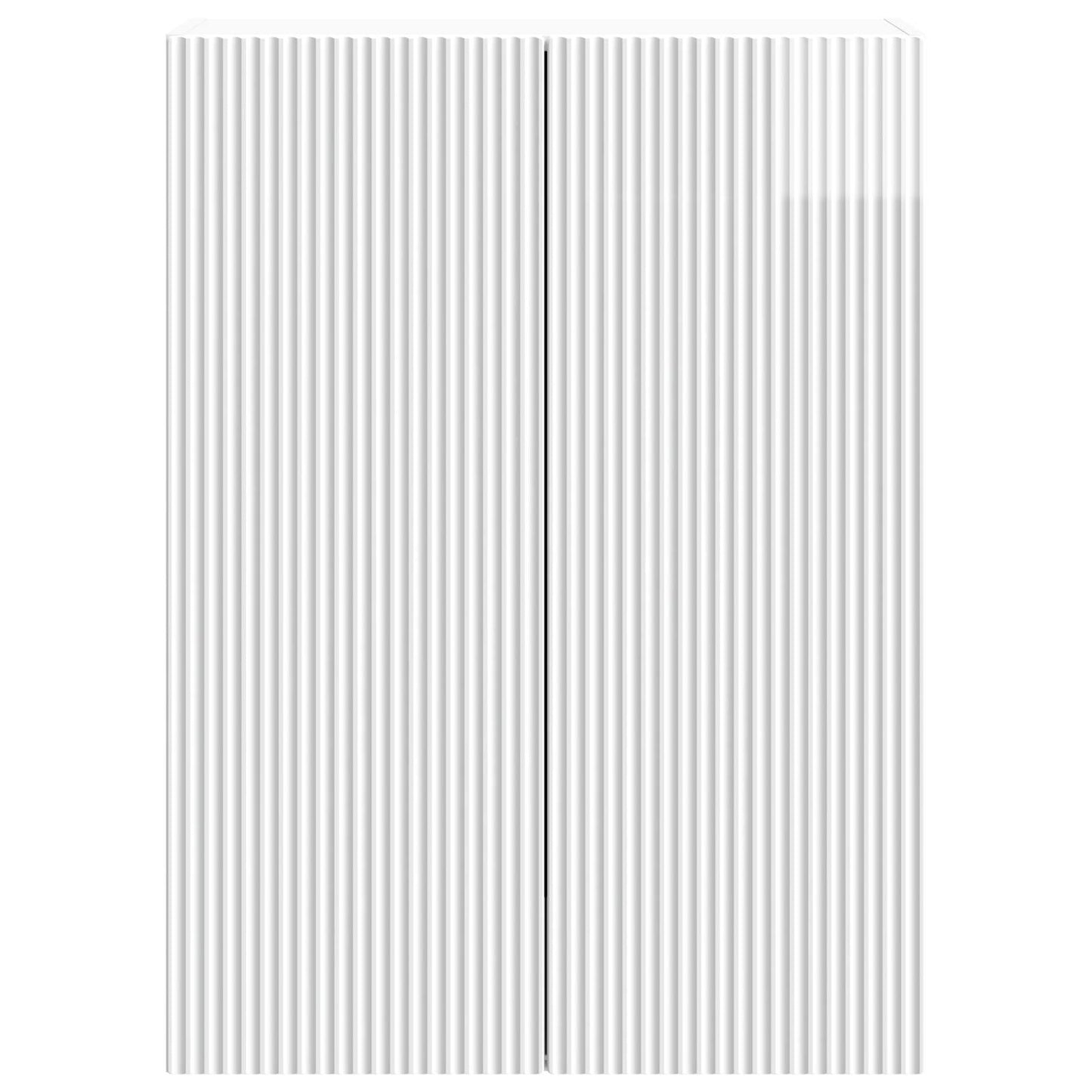 Vegghengt skap Høgglans hvit 66 x 34,5 x 90 cm Konstruert tre