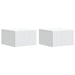 Vegghengt Nattbord 2 pcs Hvit 33 x 34,5 x 20 cm Konstruert tre