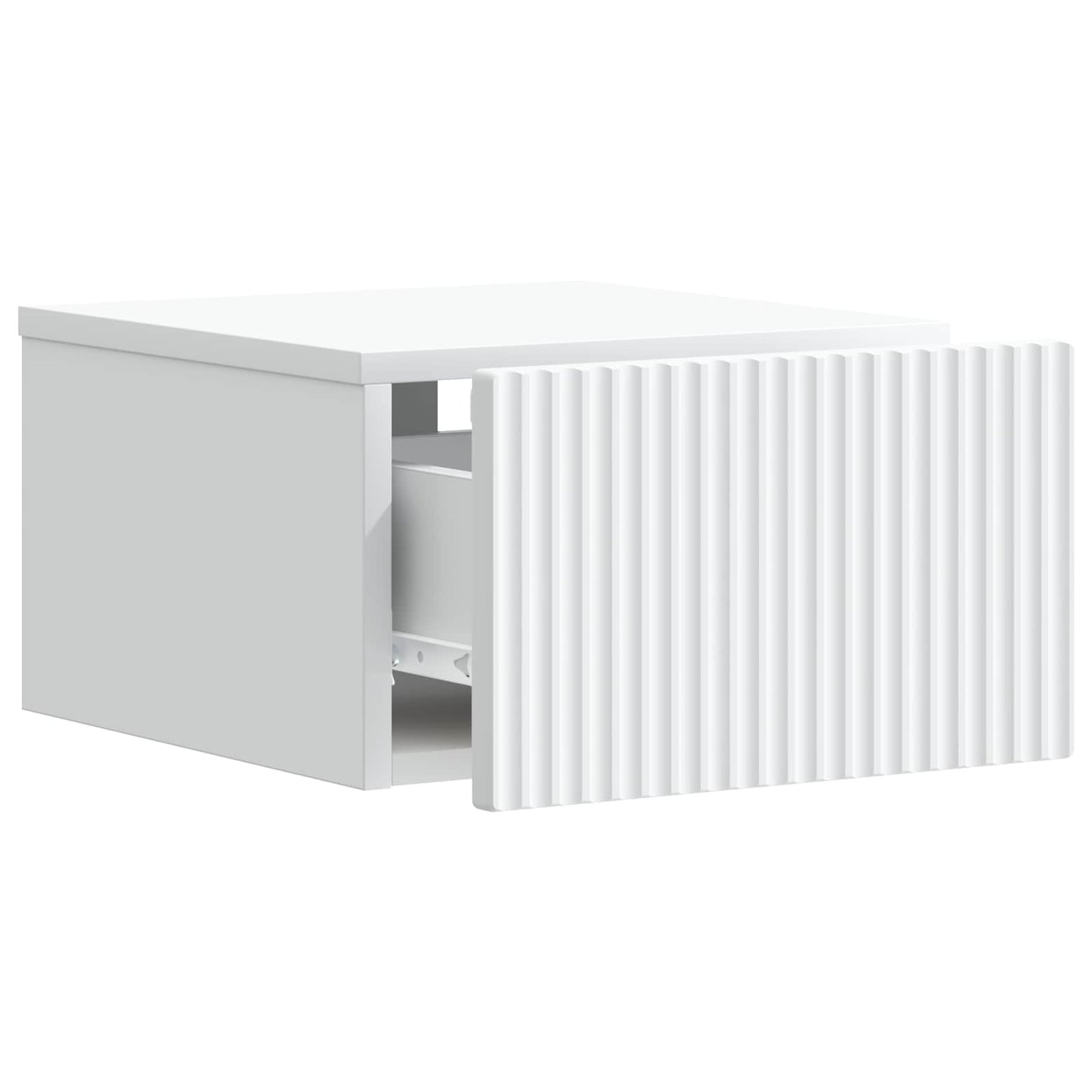 Vegghengt Nattbord 2 pcs Hvit 33 x 34,5 x 20 cm Konstruert tre