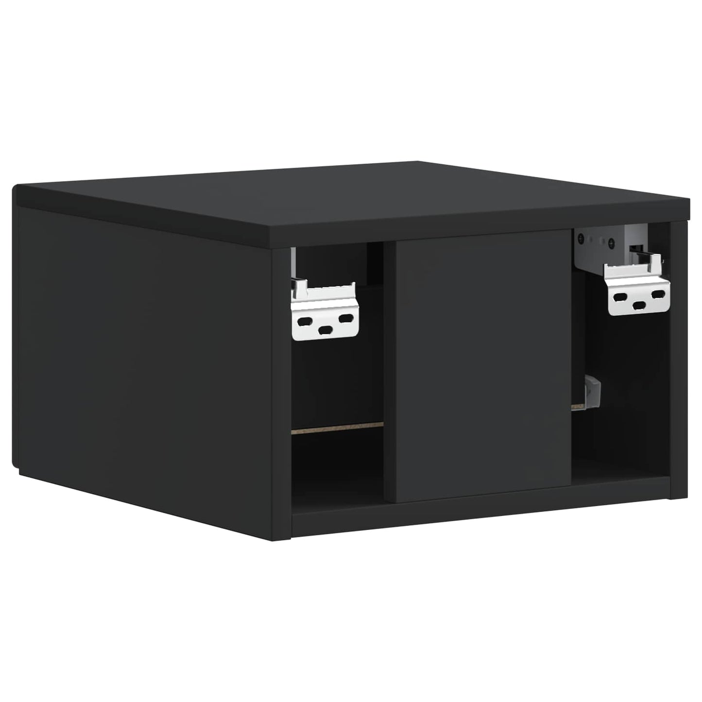 Vegghengt Nattbord Svart 33 x 34,5 x 20 cm Konstruert tre