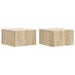 Vegghengt Nattbord med skuff 2 pcs Sonoma eik 33 x 34,5 x 20 cm