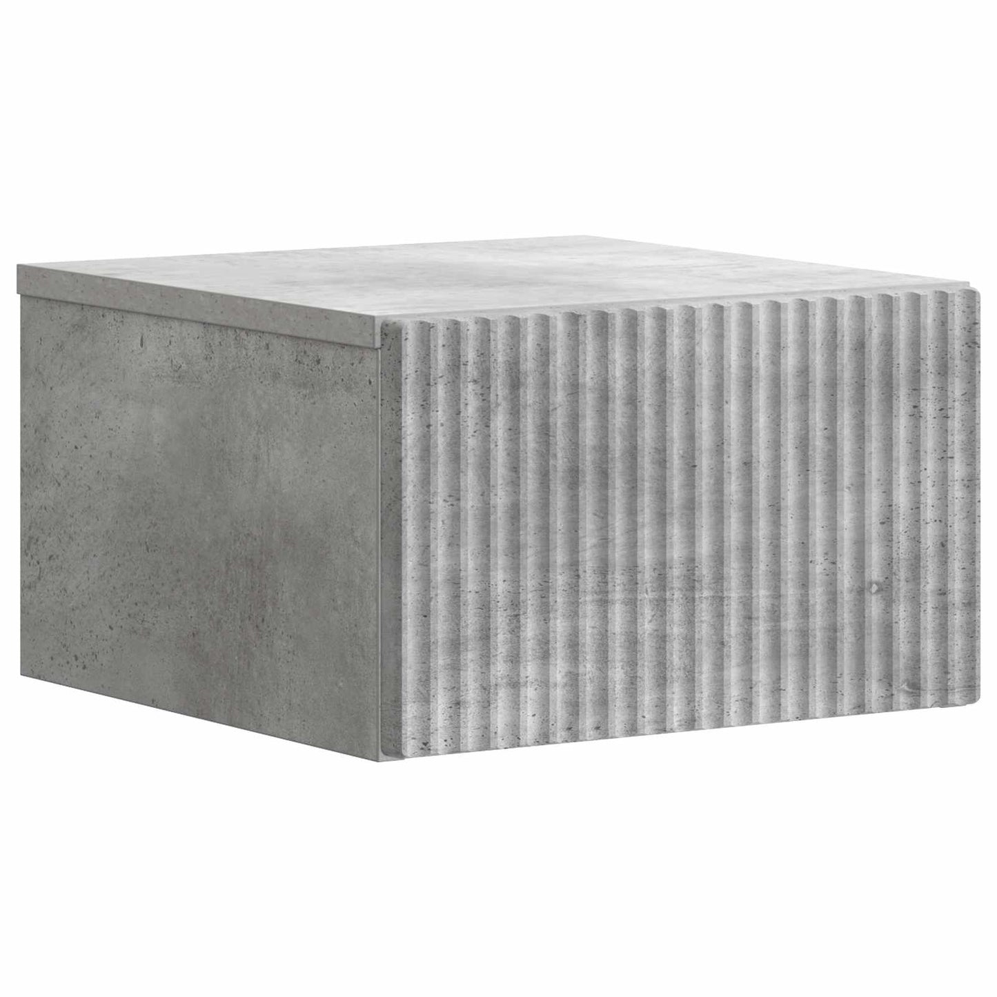 Vegghengt Nattbord Betonggrå 33 x 34,5 x 20 cm Konstruert tre
