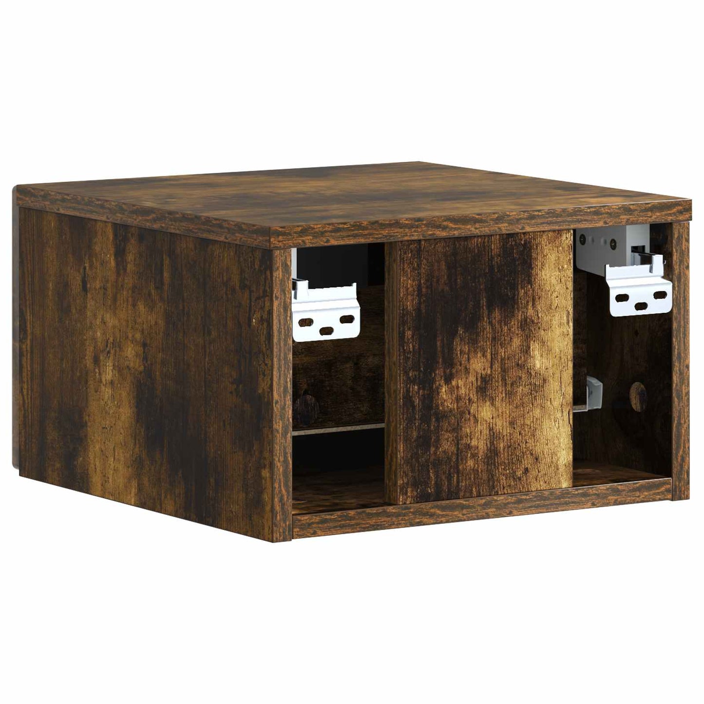 Vegghengt Nattbord med skuff 2 pcs Røkt Eik 33 x 34,5 x 20 cm