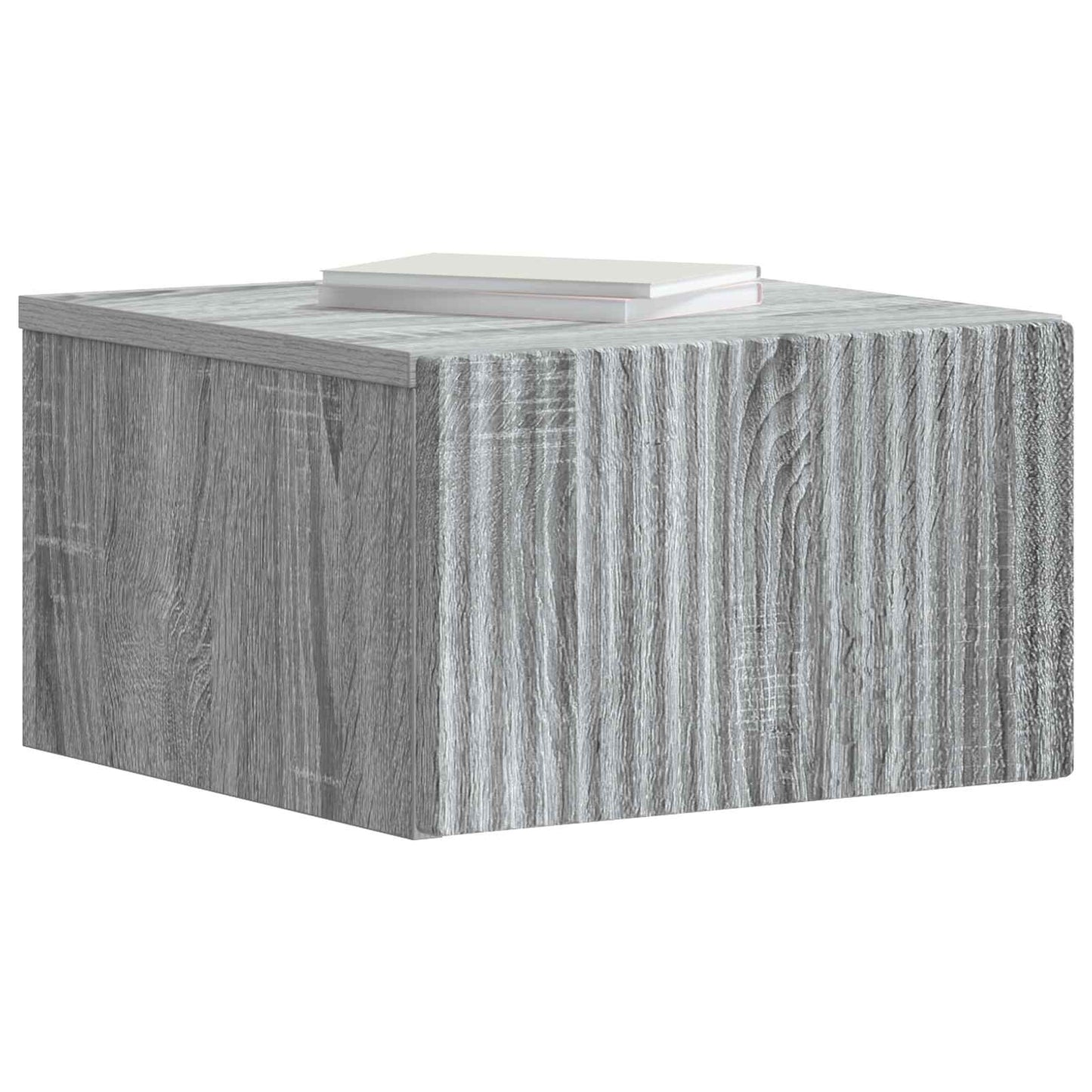 Vegghengt Nattbord med skuff 2 pcs Grå sonoma 33 x 34,5 x 20 cm