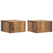 Vegghengt Nattbord 2 pcs Gammelt tre 33 x 34,5 x 20 cm