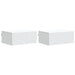 Vegghengt Nattbord 2 pcs Hvit 49 x 34,5 x 20 cm Konstruert tre