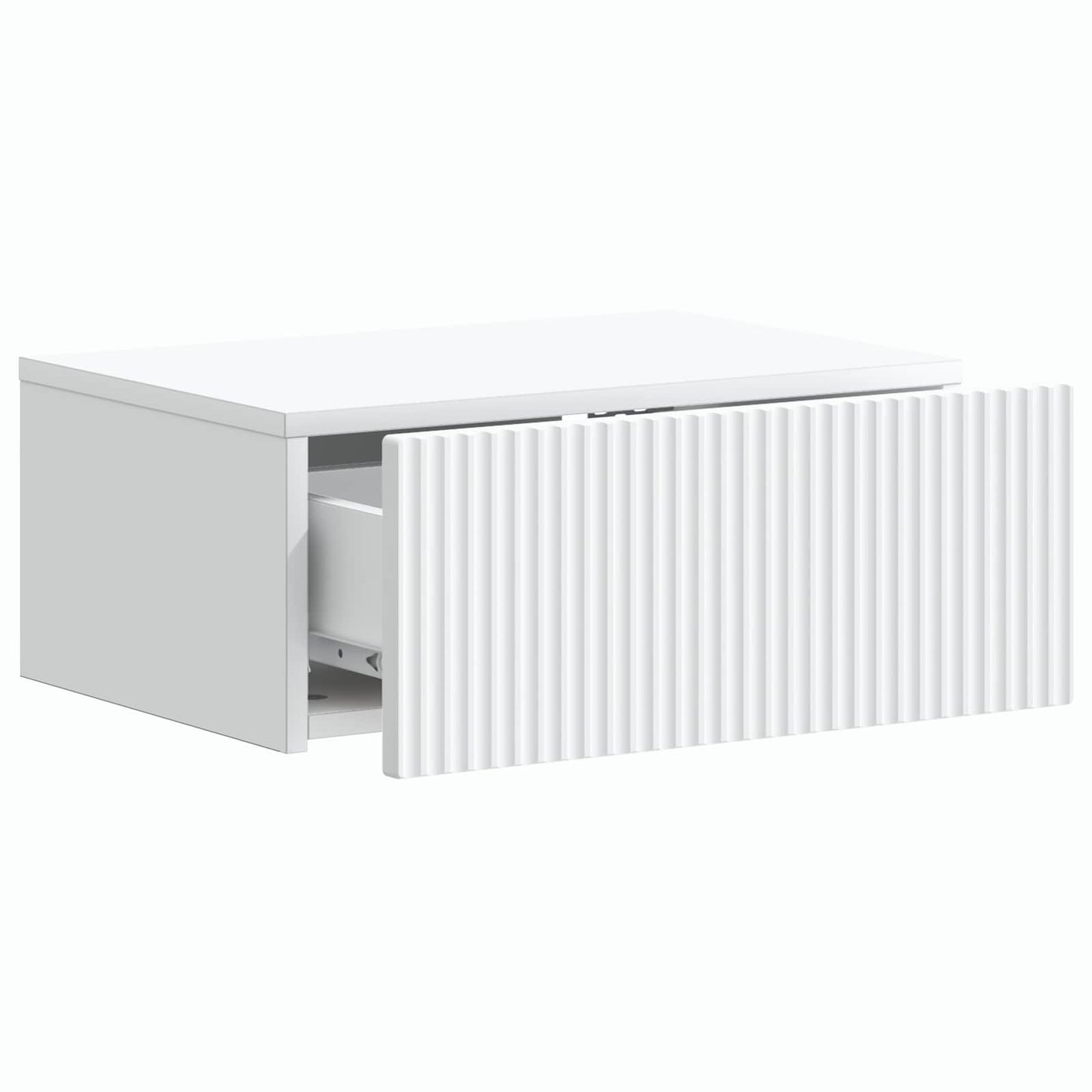 Vegghengt Nattbord 2 pcs Hvit 49 x 34,5 x 20 cm Konstruert tre