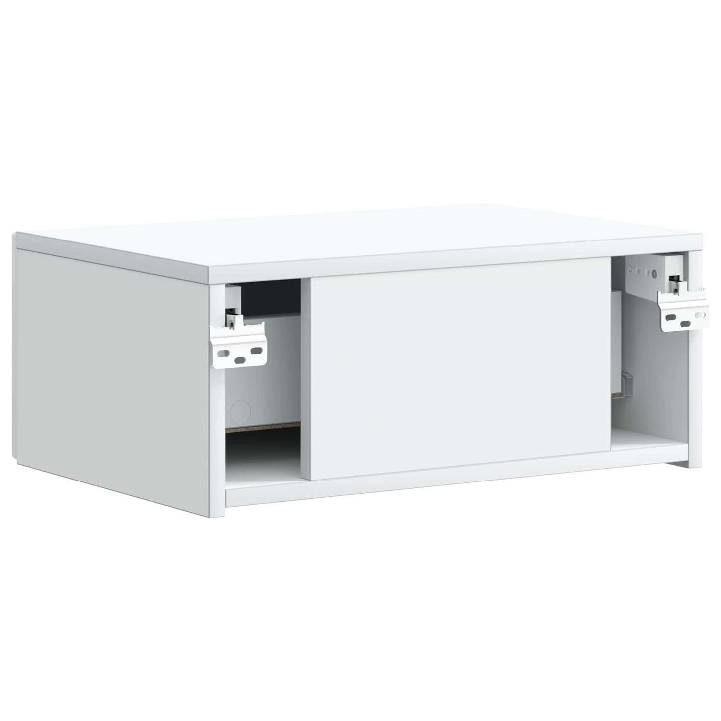 Vegghengt Nattbord 2 pcs Hvit 49 x 34,5 x 20 cm Konstruert tre