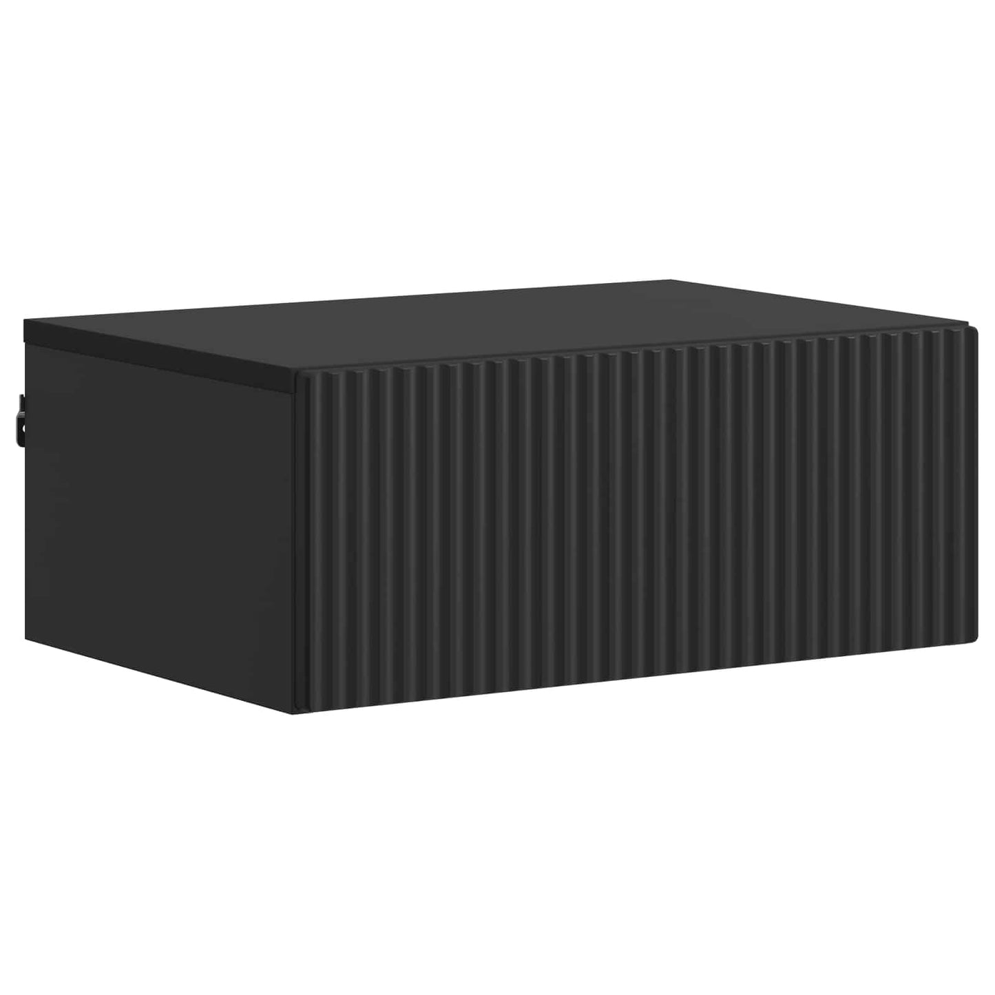 Vegghengt Nattbord Svart 49 x 34,5 x 20 cm Konstruert tre