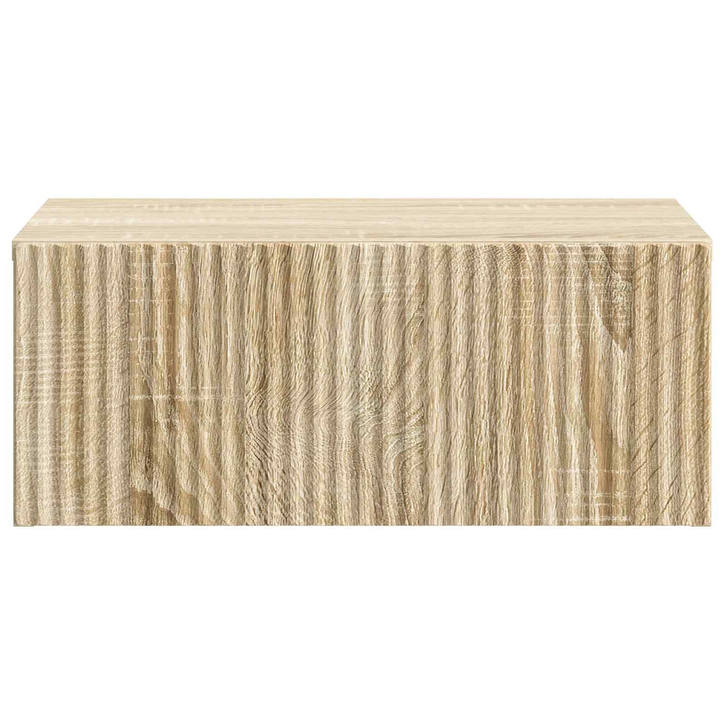 Vegghengt Nattbord med skuff 2 pcs Sonoma eik 49 x 34,5 x 20 cm