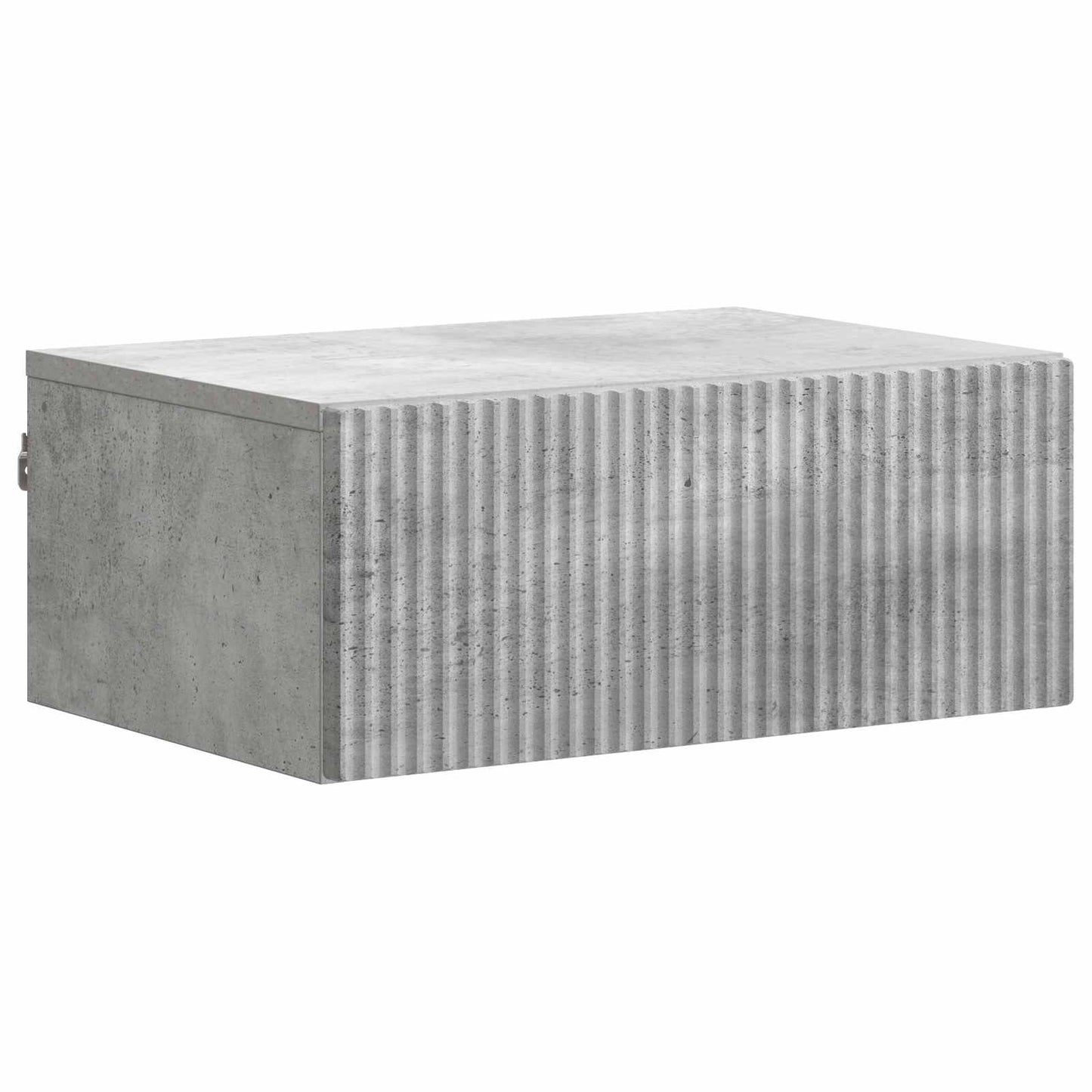 Vegghengt Nattbord med skuff 2 pcs Betonggrå 49 x 34,5 x 20 cm