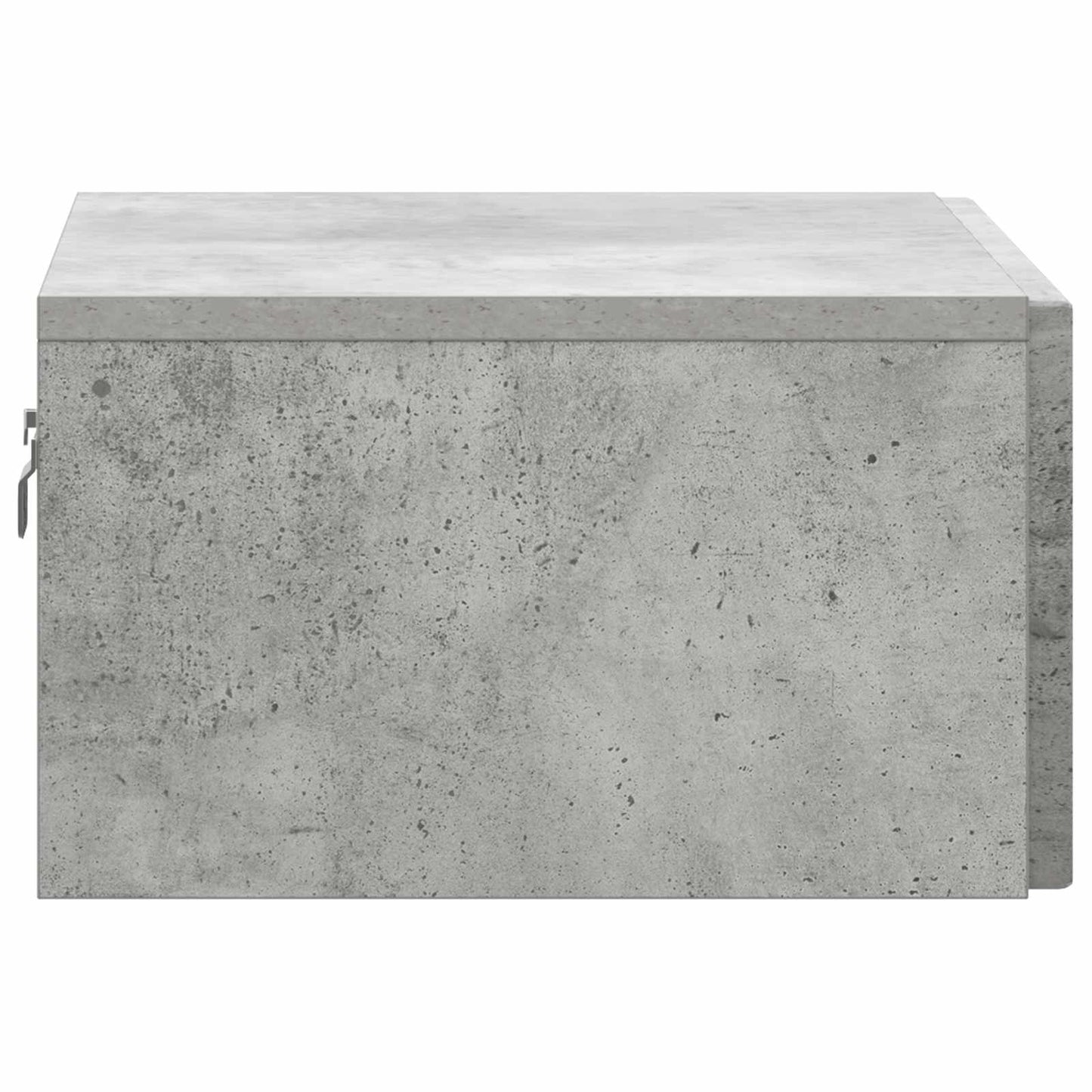 Vegghengt Nattbord med skuff 2 pcs Betonggrå 49 x 34,5 x 20 cm