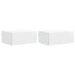 Vegghengt Nattbord 2 pcs Høgglans hvit 49 x 34,5 x 20 cm